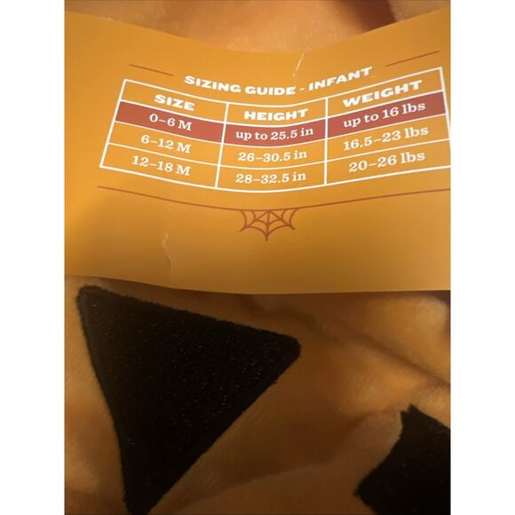 Hyde& Eek Plush Infant Pumpkin Hooded Halloween Costume Baby 0-6 Months NWT - Picture 4 of 4